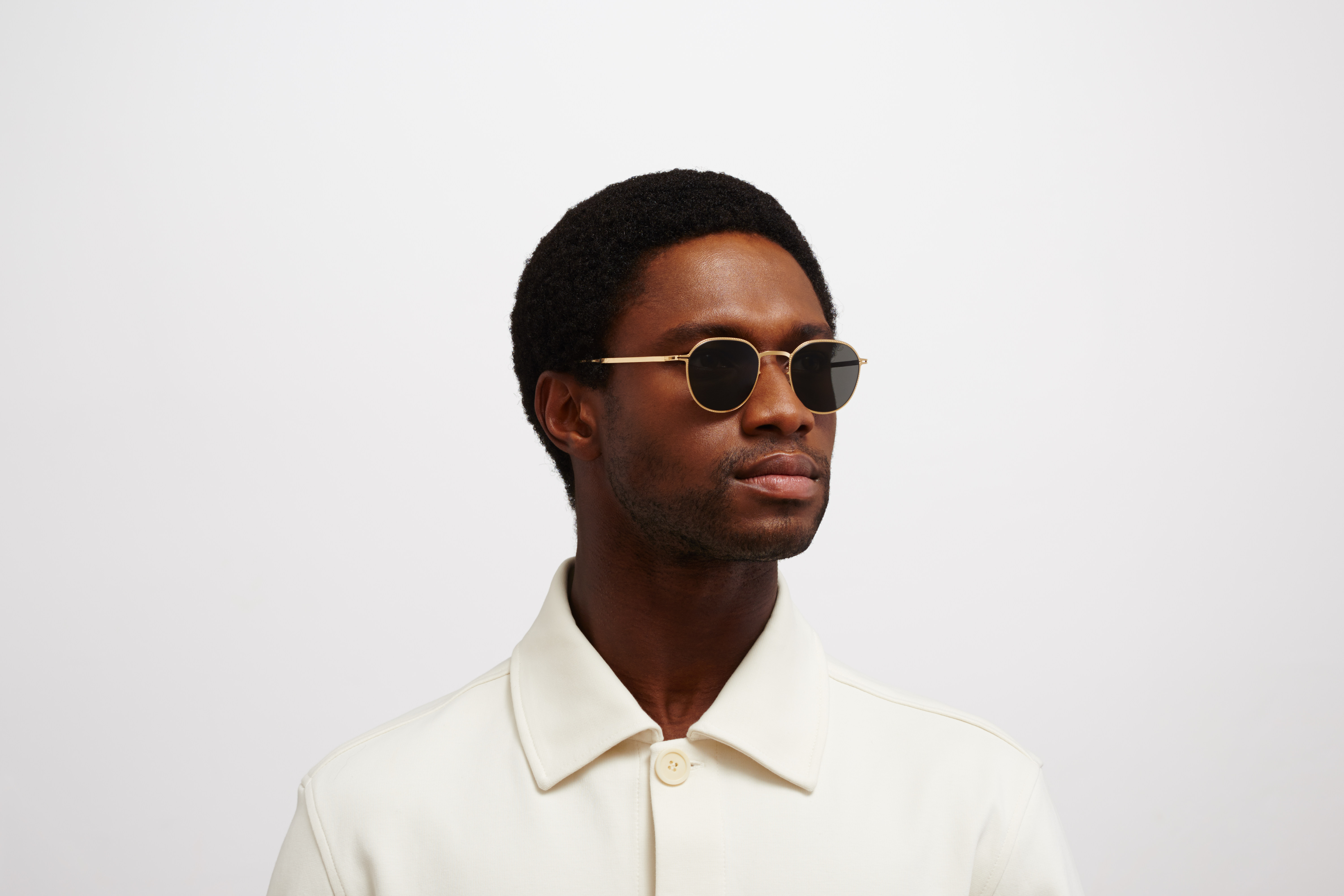 MYKITA - LITE SUN / TALVI / Frame: Glossy Gold Lens: Dark Grey Solid