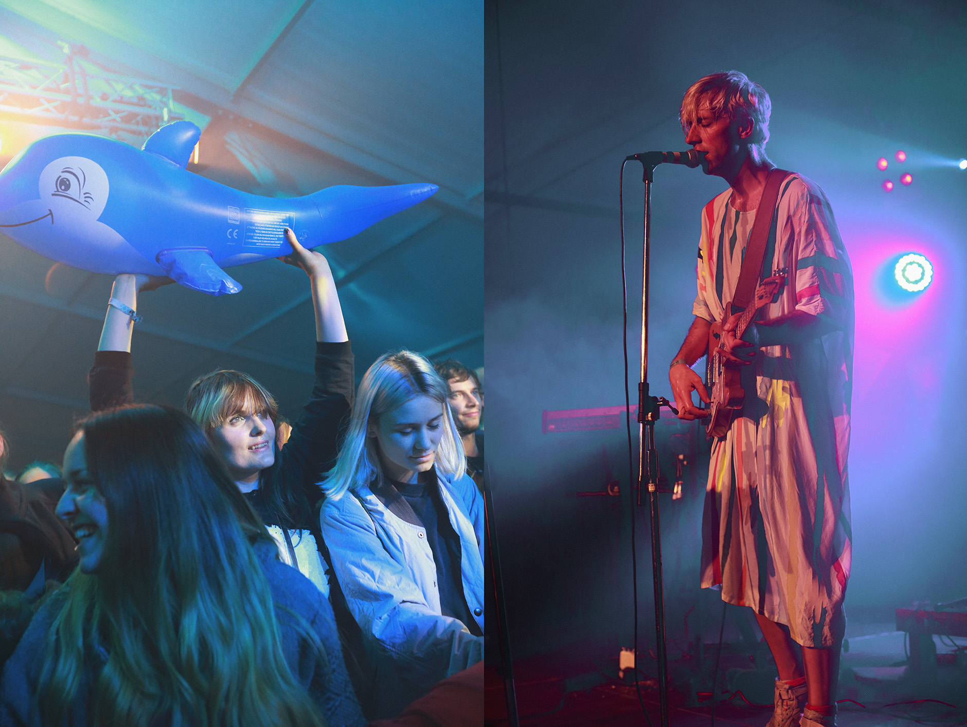 Berlin-based electronic band the/das on stage at their concert at the Immergut Festival