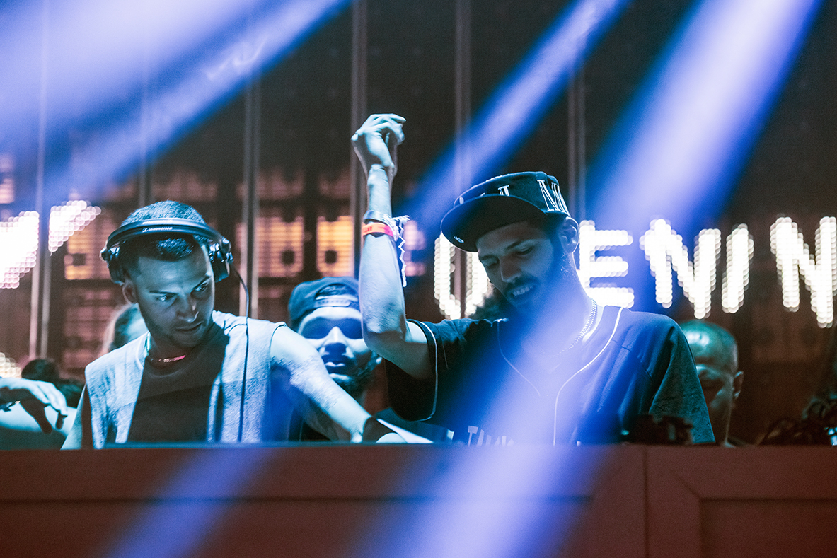 The Martinez Brothers during their set at the opening party of Ushuaia in Ibiza