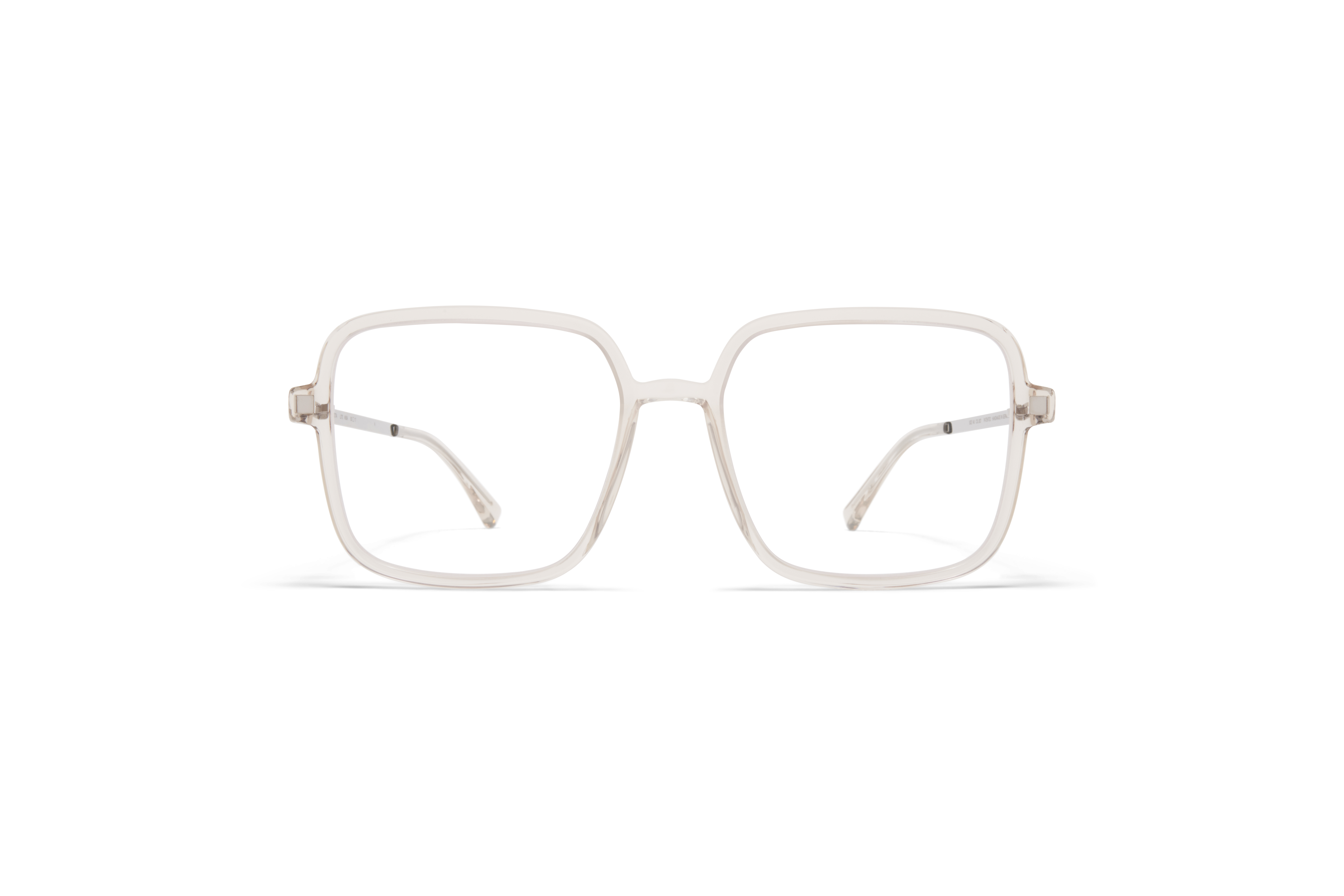 MYKITA Lite Acetate Rx Niba C74 Champagne Shiny Silver Clear