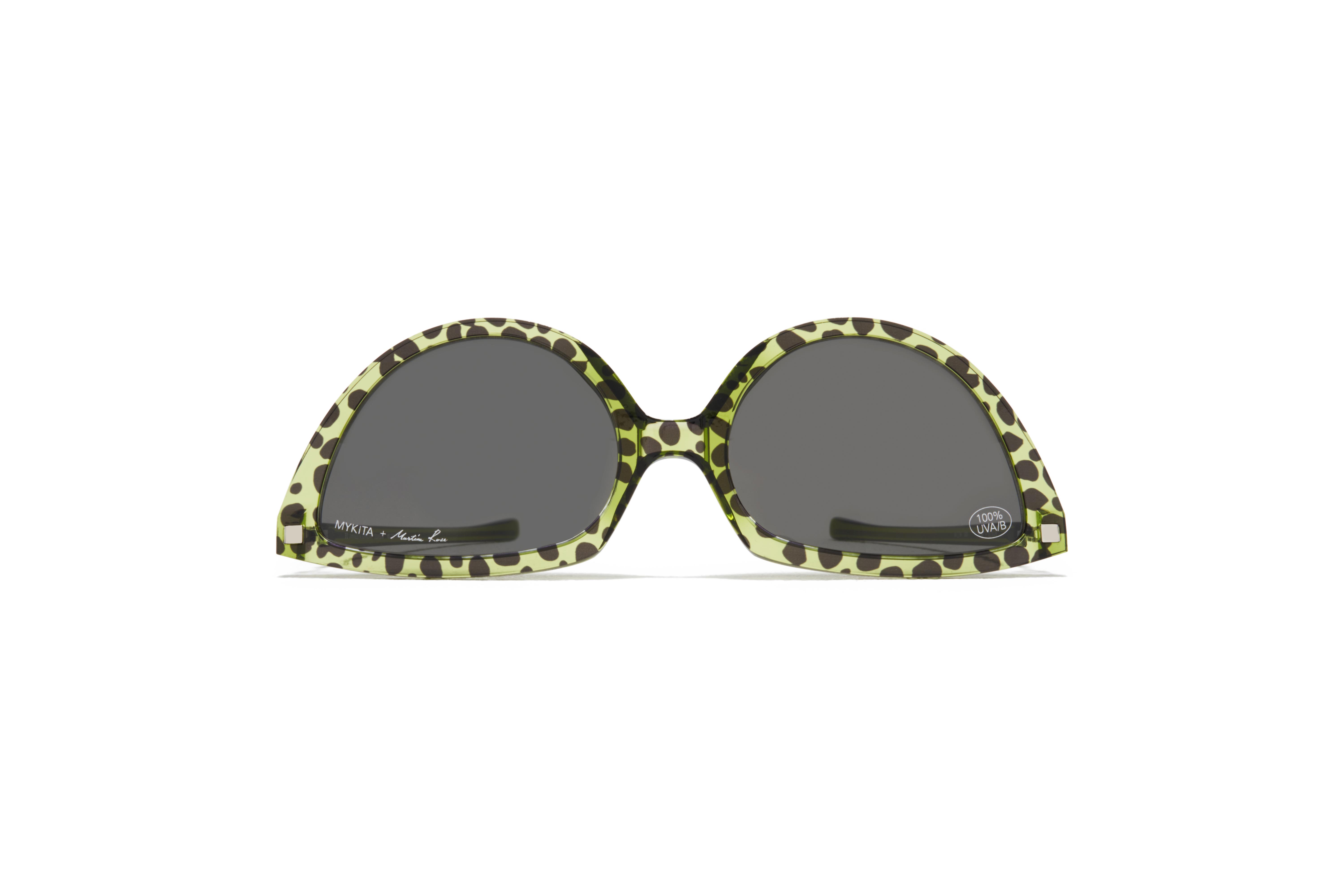 MYKITA Mr Sun Sos Green Leopard Dark Grey Solid