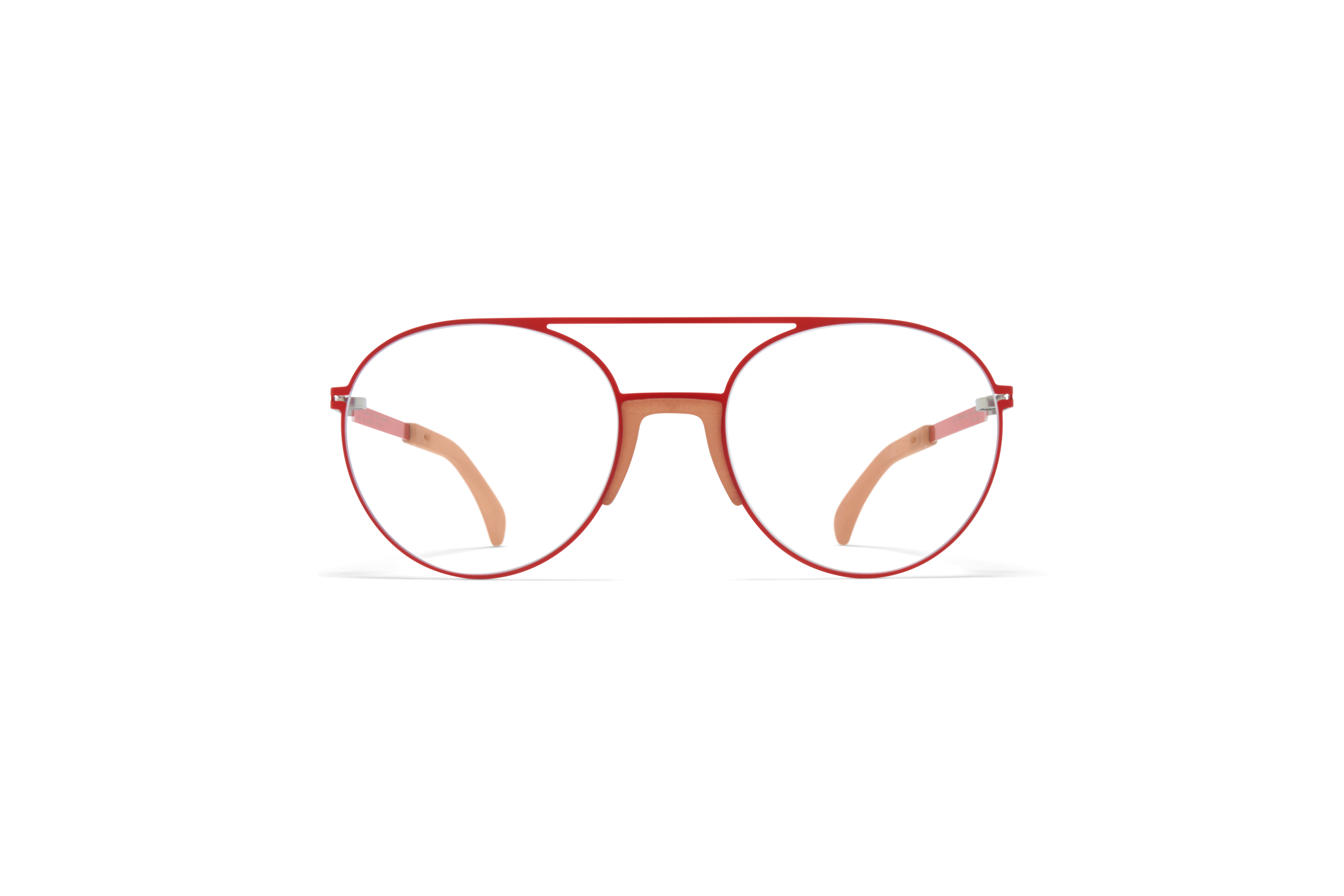 MYKITA Mylon Rx Lemon Mh46 Nude Coral Red Clear