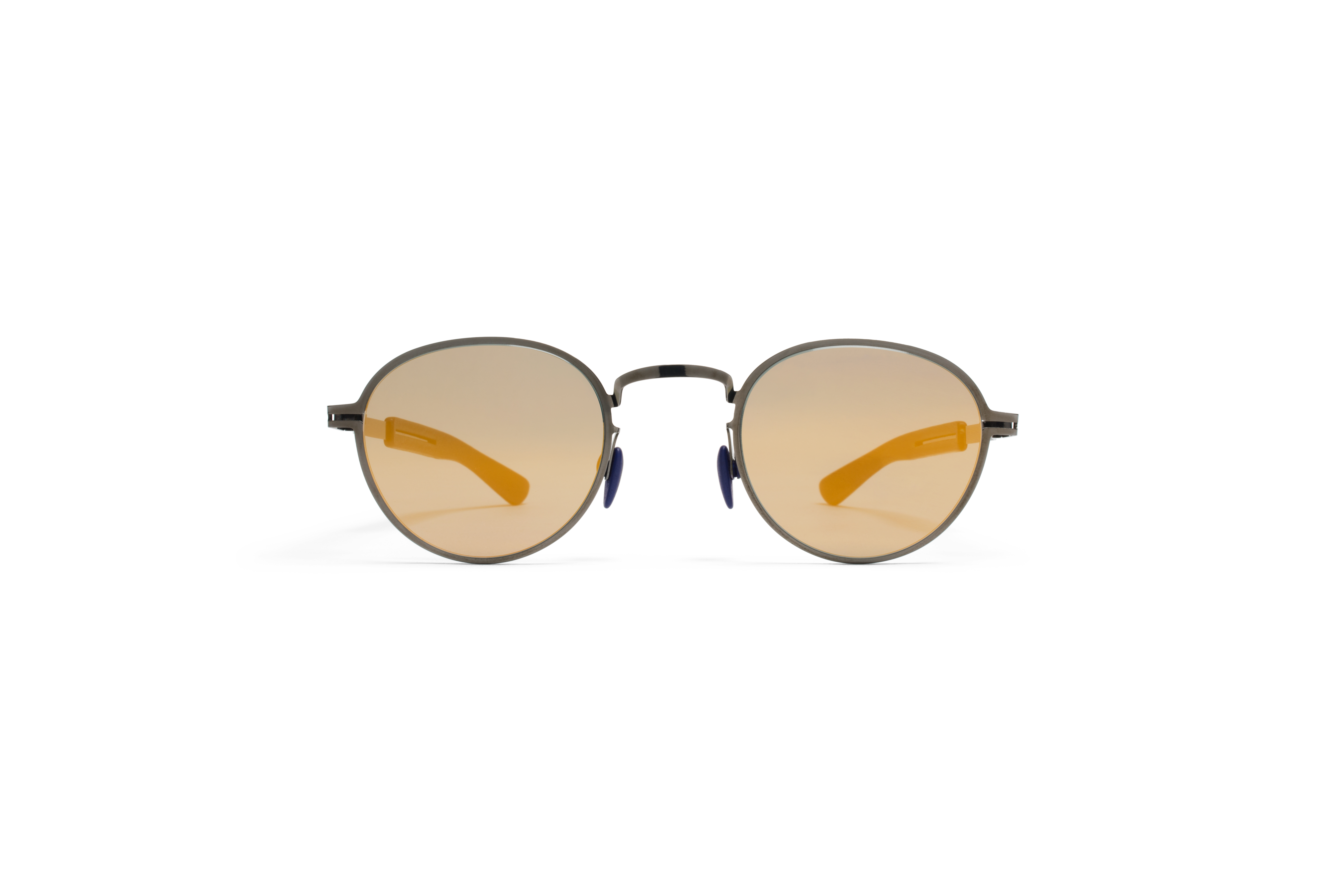 MYKITA - MYKITA MYLON SUN / QUINCE / Frame: MH4 Shiny Graphite/Navy Blue  Lens: Pearly Gold Flash