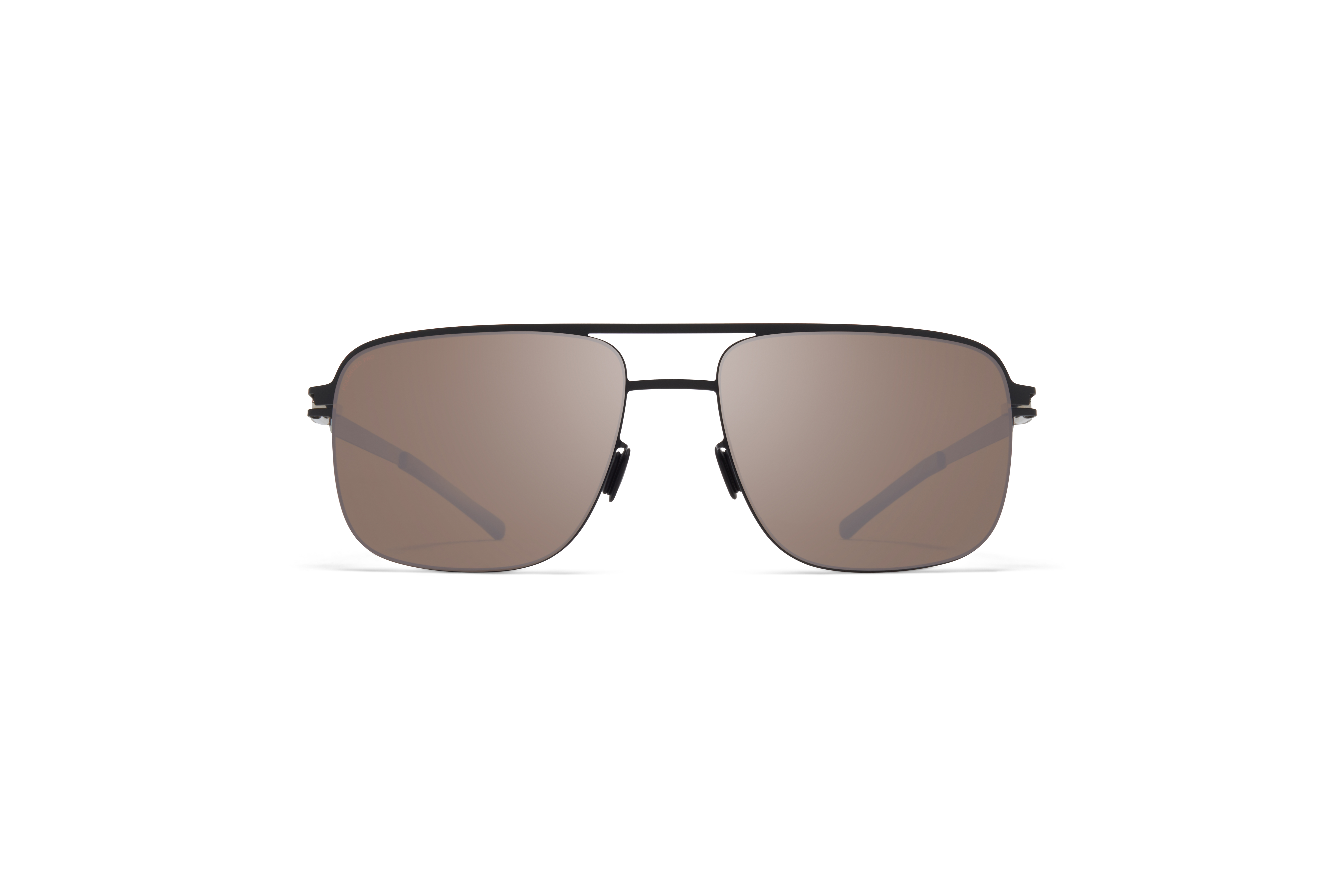 MYKITA No1 Sun Wilder Jet Black Polarised Pro Hi Con Brown Silver Flash