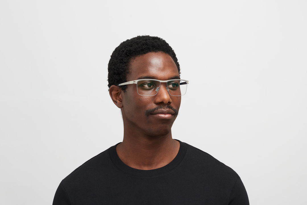 メガネ Mykita Mykita - DALTON - 509 matte silver black MYKITA NO1 DALTON OPTICAL FRAME