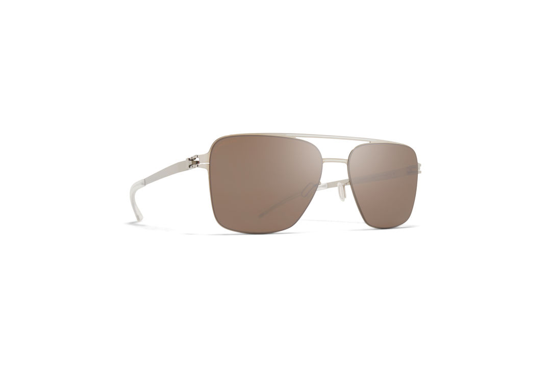 サングラス Mykita Mykita - BERNIE - silver white (BERNIE SILVER WHITE) MYKITA Sunglasses BERNIE - Silver White | FRMODA.COM
