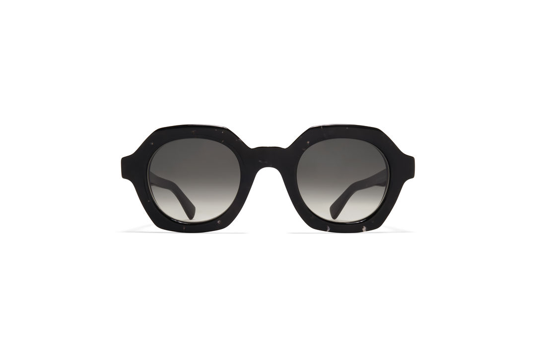 サングラス Mykita Mykita - MISTY - a81 shiny silver black MYKITA ACETATE BOLD TESHI SUNGLASSES