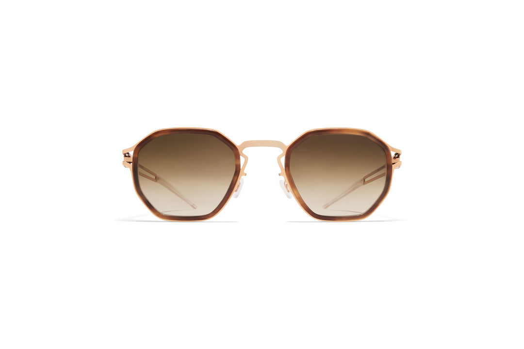 サングラス Mykita Mykita - ARTURO - 653 a83 champagne gold cl Arturo sunglasses A83-Champagne Gold/Clear Ash Grey