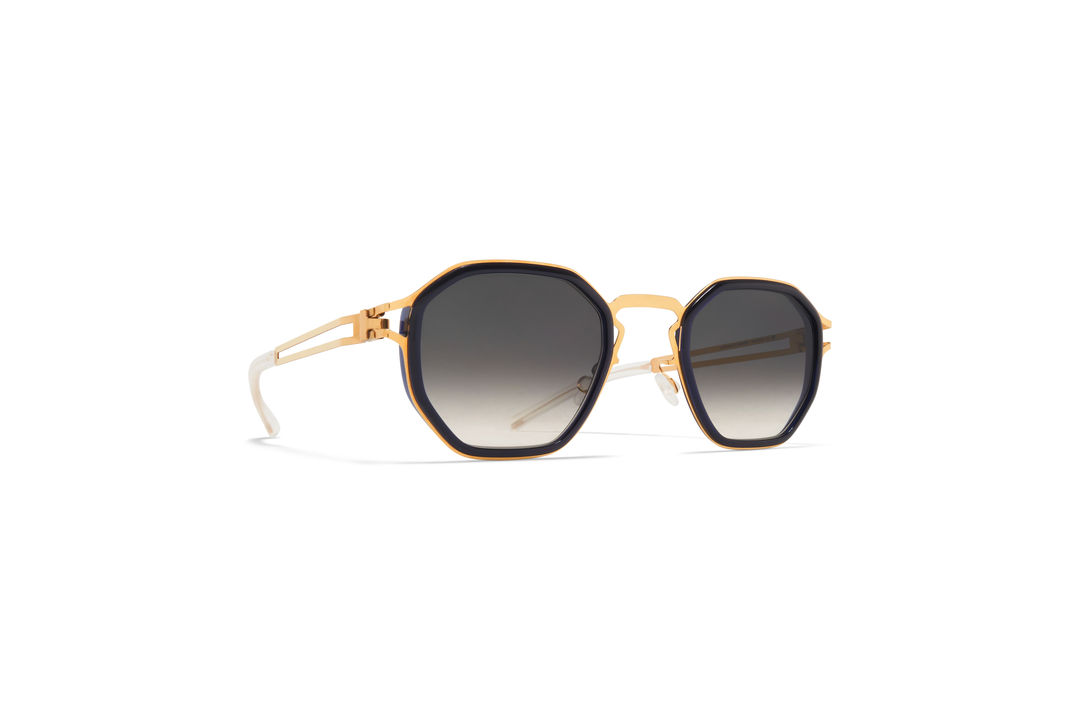 サングラス Mykita Mykita - MISTY - A76 GLOSSY GOLD MILKY IND MYKITA ACETATE RINGS MISTY SUNGLASSES