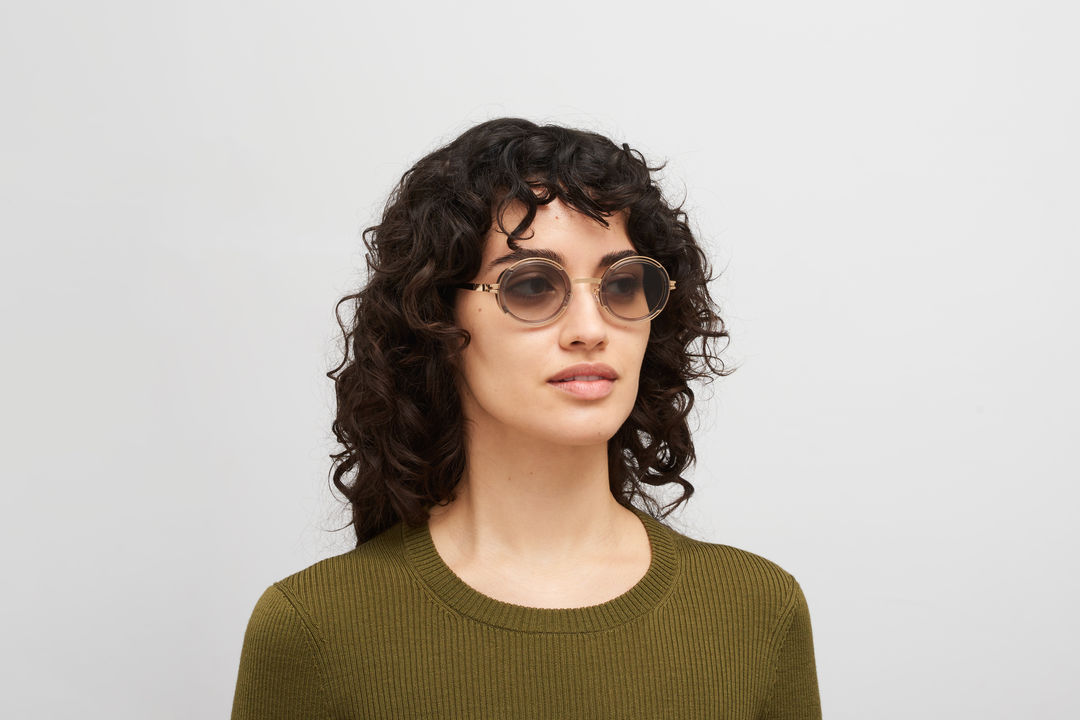 メガネ Mykita Mykita - JADA - 653 a83 champagne gold cl Mykita Jada - Champagne Gold | Eyeglasses | Black Optical