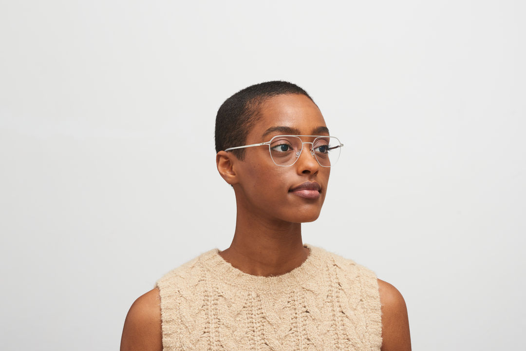 メガネ Mykita Mykita - PEN - 051 shiny silver Mykita Niken Eyeglasses | FREE Shipping - Go-Optic.com