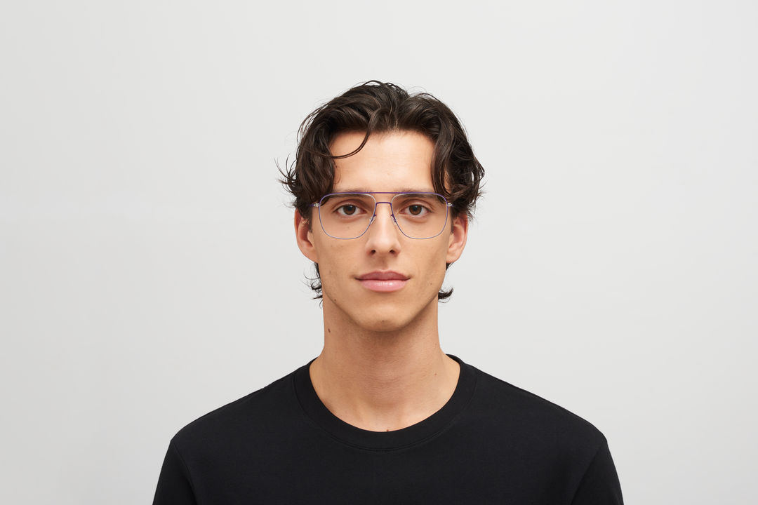 メガネ Mykita Mykita - CILIAN - 557 silver deep purple Mykita Cilian 557 glasses | Buy online now | SmartBuyGlasses US
