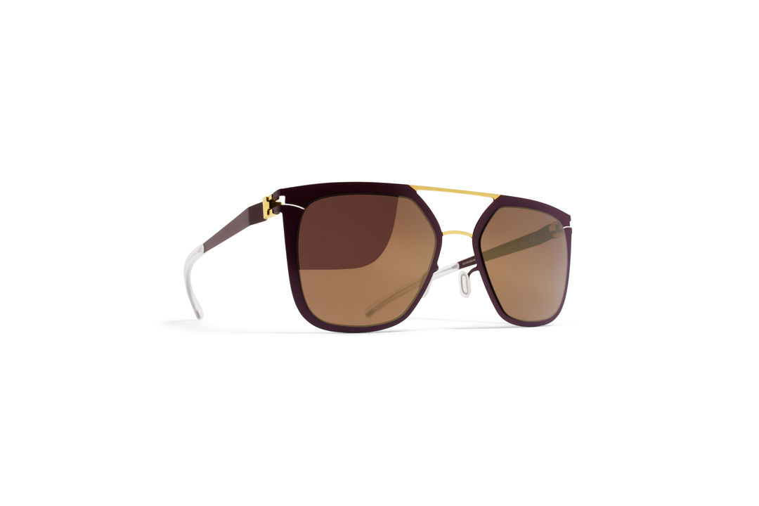 MYKITA Decades Sun Jessica Gold Burgundy Brilliant