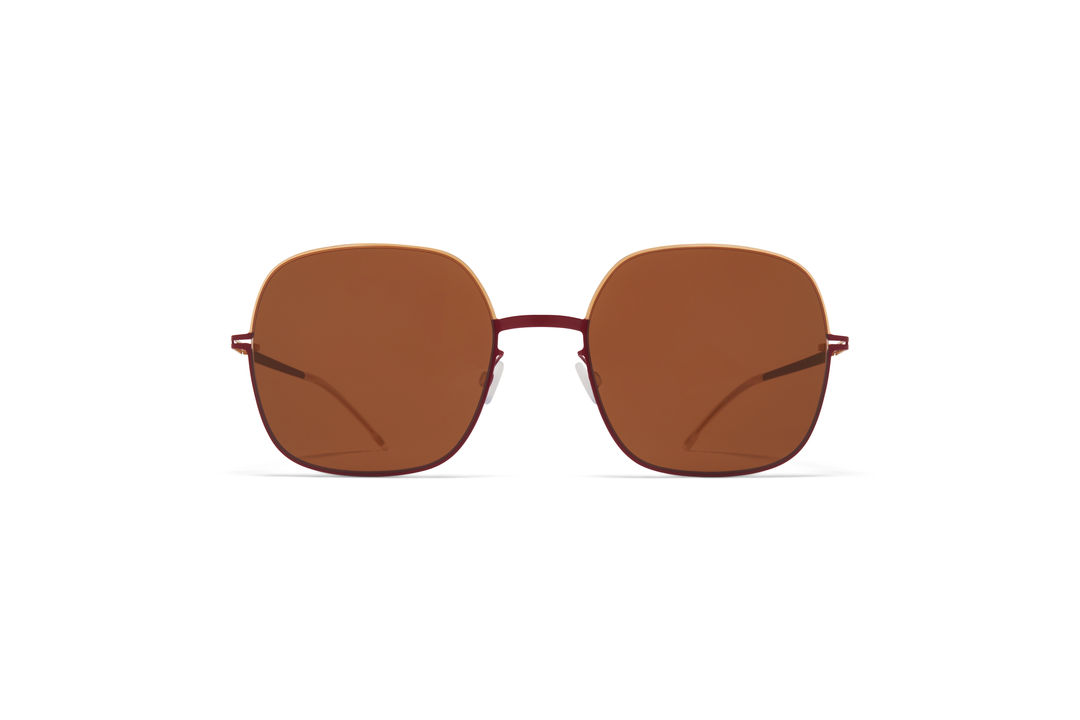 MYKITA Decades Sun Magda Champagne Gold Cranberry Brown Solid