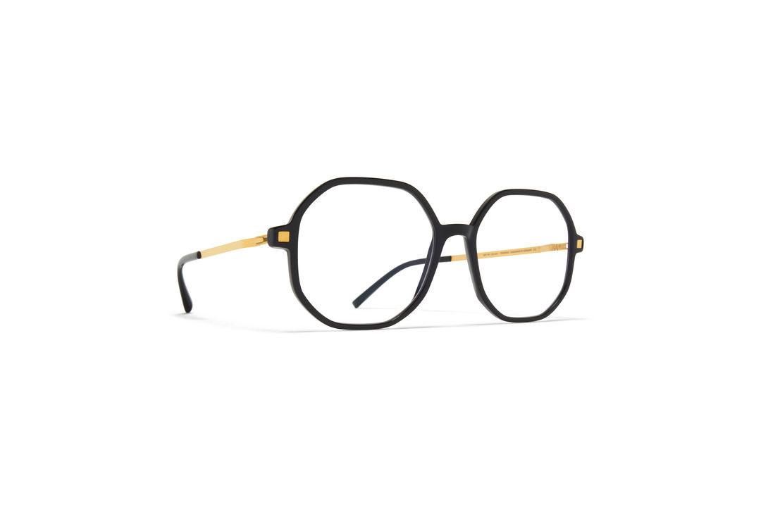 MYKITA Lite Acetate Rx Hilla C6 Black Glossy Gold Clear