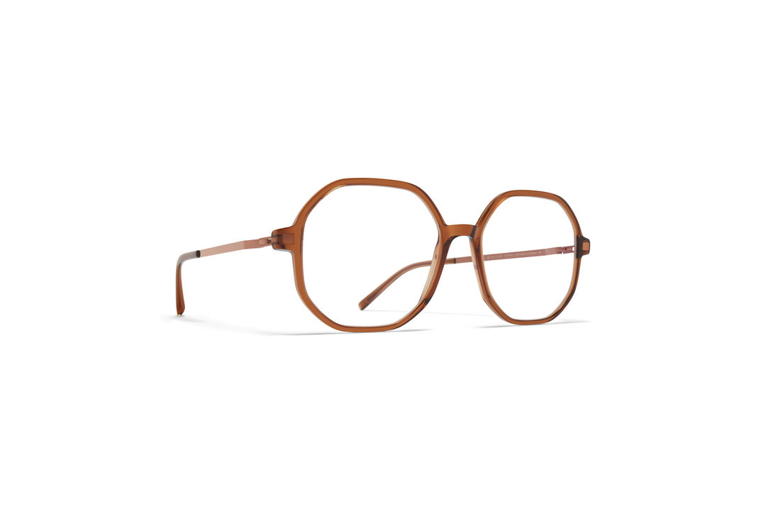 MYKITA Lite Acetate Rx Hilla C73 Topaz Shiny Copper Clear