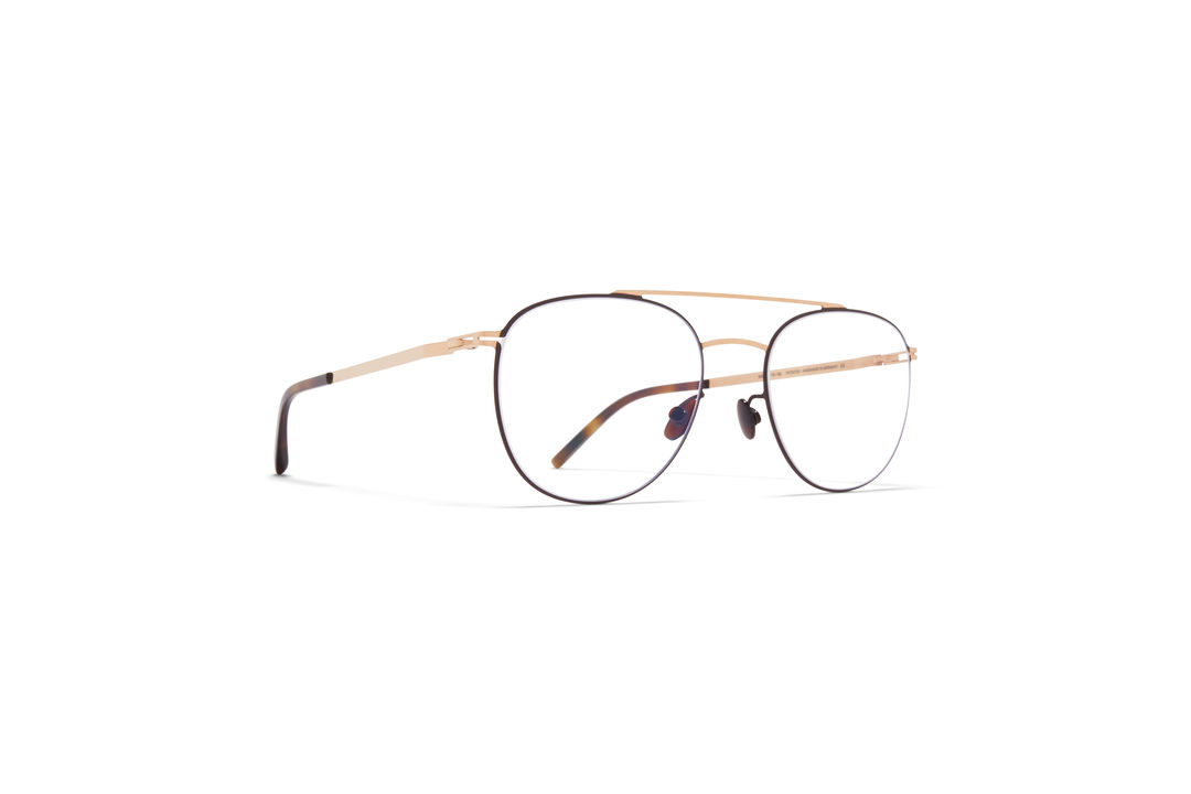 MYKITA Lite Acetate Rx Nilsson Champagne Gold Dark Brown Clear