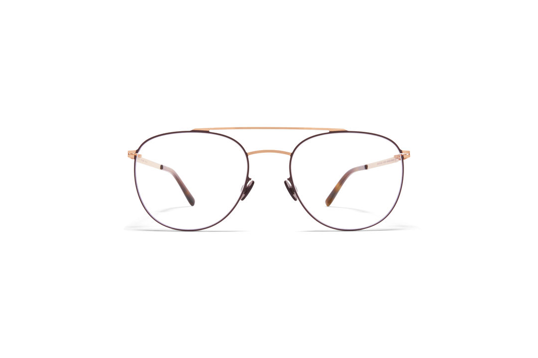 MYKITA Lite Acetate Rx Nilsson Champagne Gold Dark Brown Clear