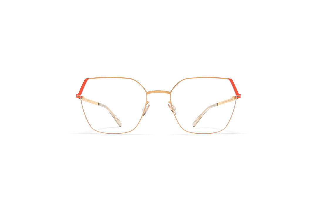MYKITA Lite Acetate Rx Stine Glossygold Daylily Orange Clear
