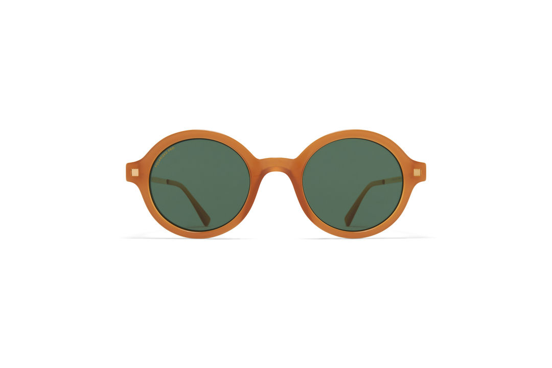 MYKITA Lite Acetate Sun Esbo C99 Brown Darkbrown Glossygold Polarized Pro Green