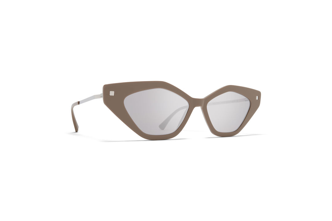 MYKITA Lite Acetate Sun Gapi C82 Brown Grey Shiny Silver Warm Grey Flash
