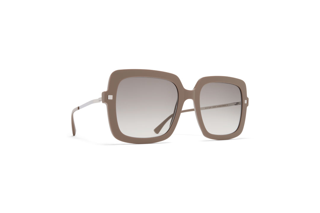 MYKITA Lite Acetate Sun Hesta C82 Brown Grey Shiny Silver Original Grey Gradient