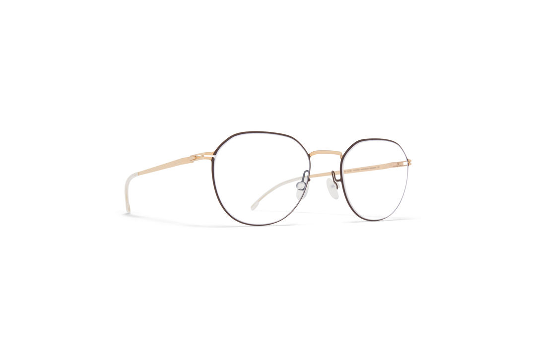 MYKITA Lite Rx Yngve Champagne Gold Dark Brown Clear
