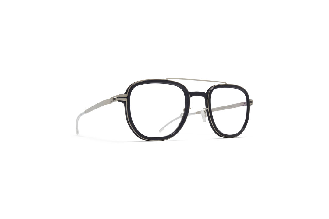 MYKITA Mylon Hybrid Rx Alder Mh49 Pitch Black Matte Silver Clear