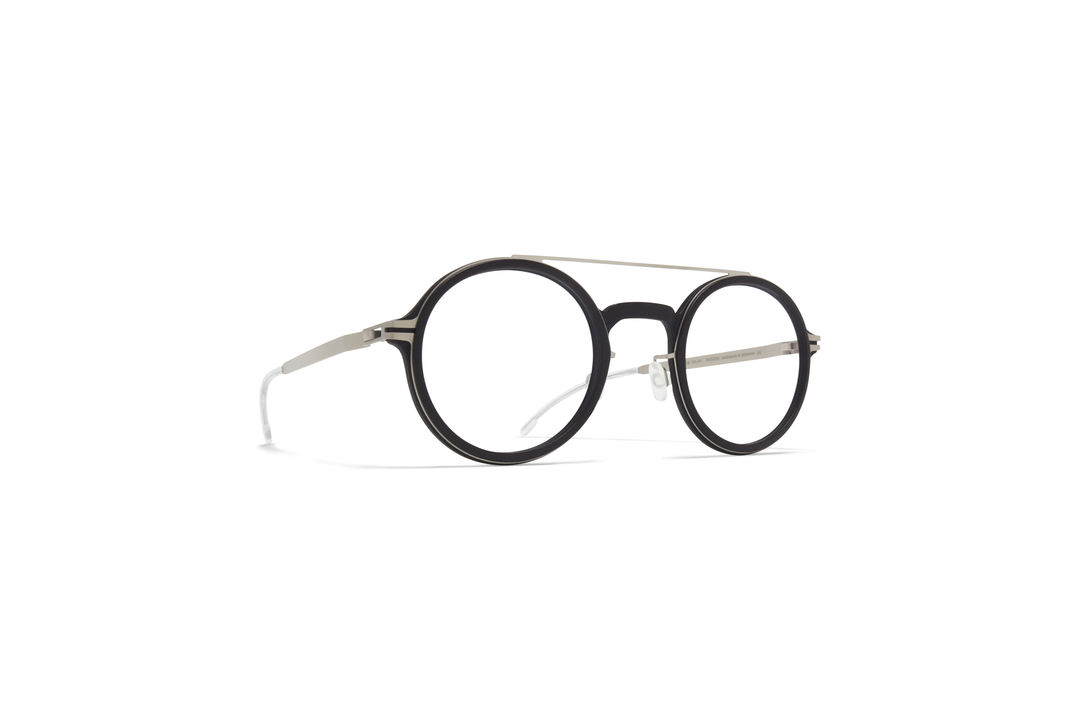 MYKITA Mylon Hybrid Rx Hemlock Mh49 Pitch Black Matte Silver Clear