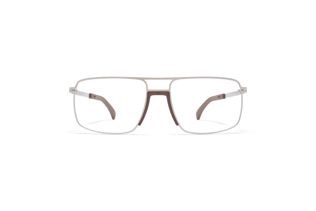 MYKITA Mylon Hybrid Rx Moss Mh36 Taupe Grey Shiny Silver Clear