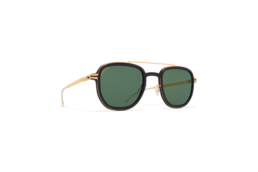 MYKITA Mylon Hybrid Sun Alder Mh7 Pitch Black Glossygold Polarized Pro Green