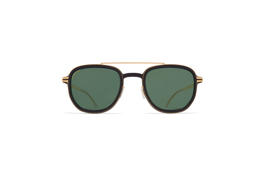 MYKITA Mylon Hybrid Sun Alder Mh7 Pitch Black Glossygold Polarized Pro Green